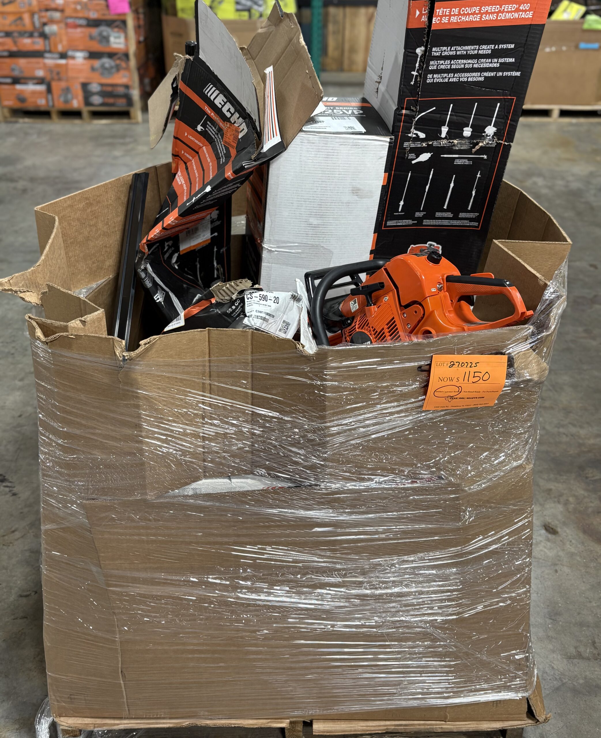 ECHO OUTDOOR PALLET - LOT ID: 270725 - AS-IS Untested Customer Returns