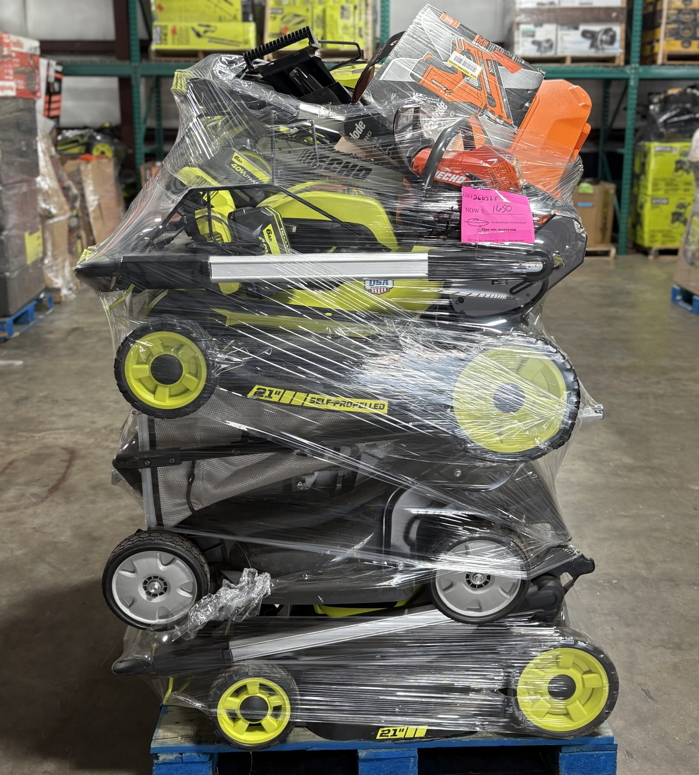 MIXED MOWER PALLET - LOT ID: 260725 - AS-IS Untested Customer Returns