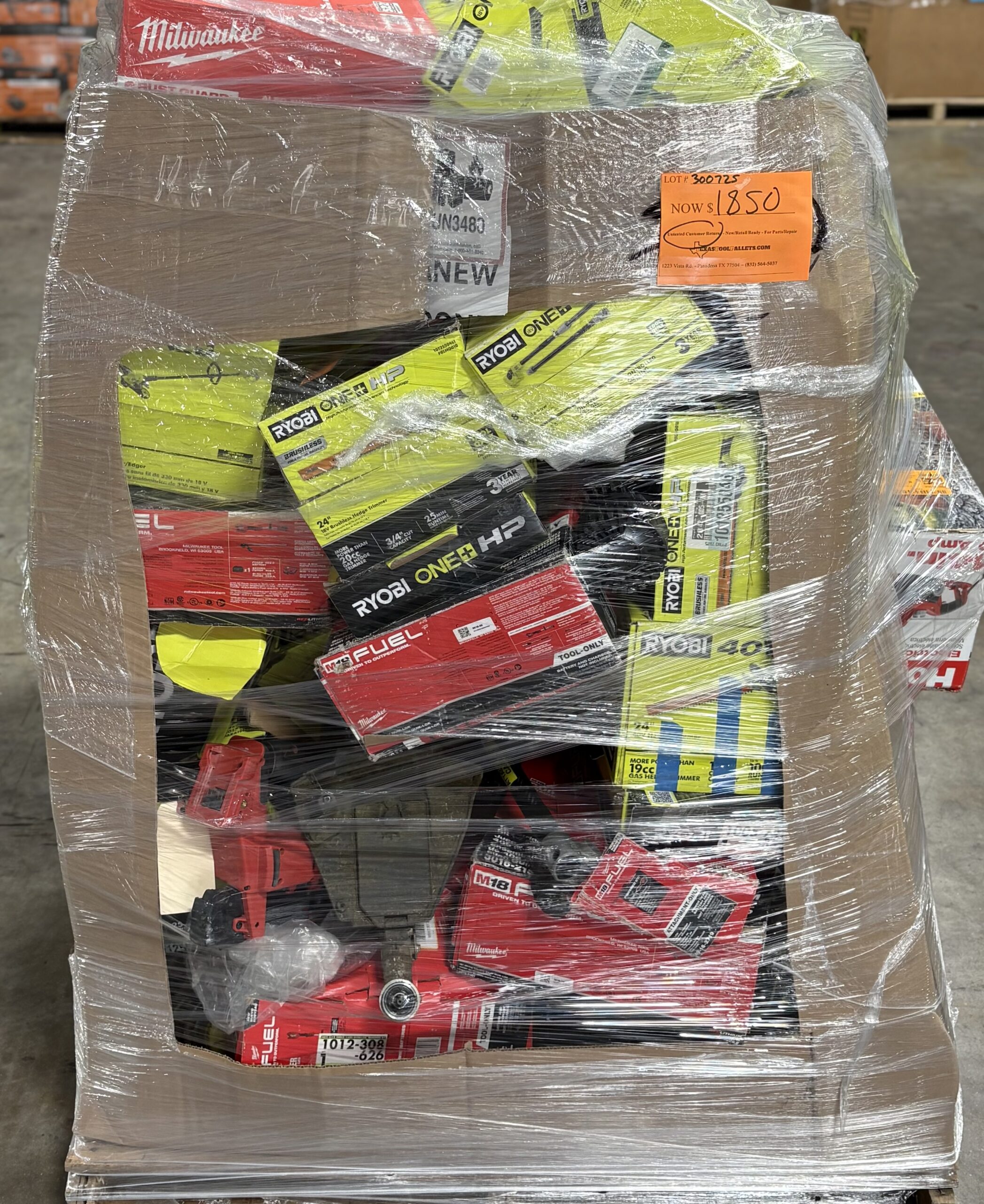 MIXED TOOL PALLET - LOT ID: 300725 - AS-IS Untested Customer Returns
