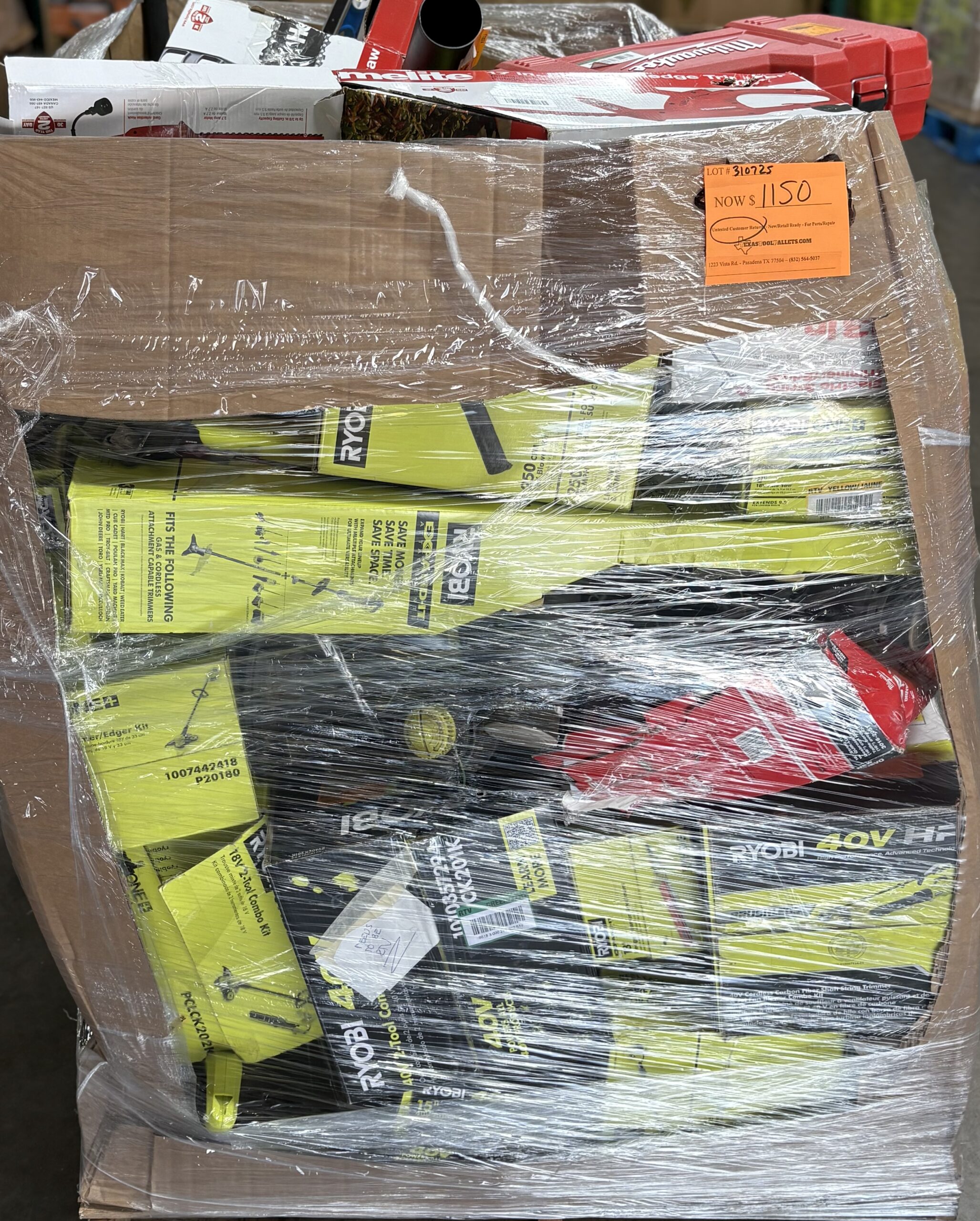 MIXED TOOL PALLET - LOT ID: 310725 - AS-IS Untested Customer Returns