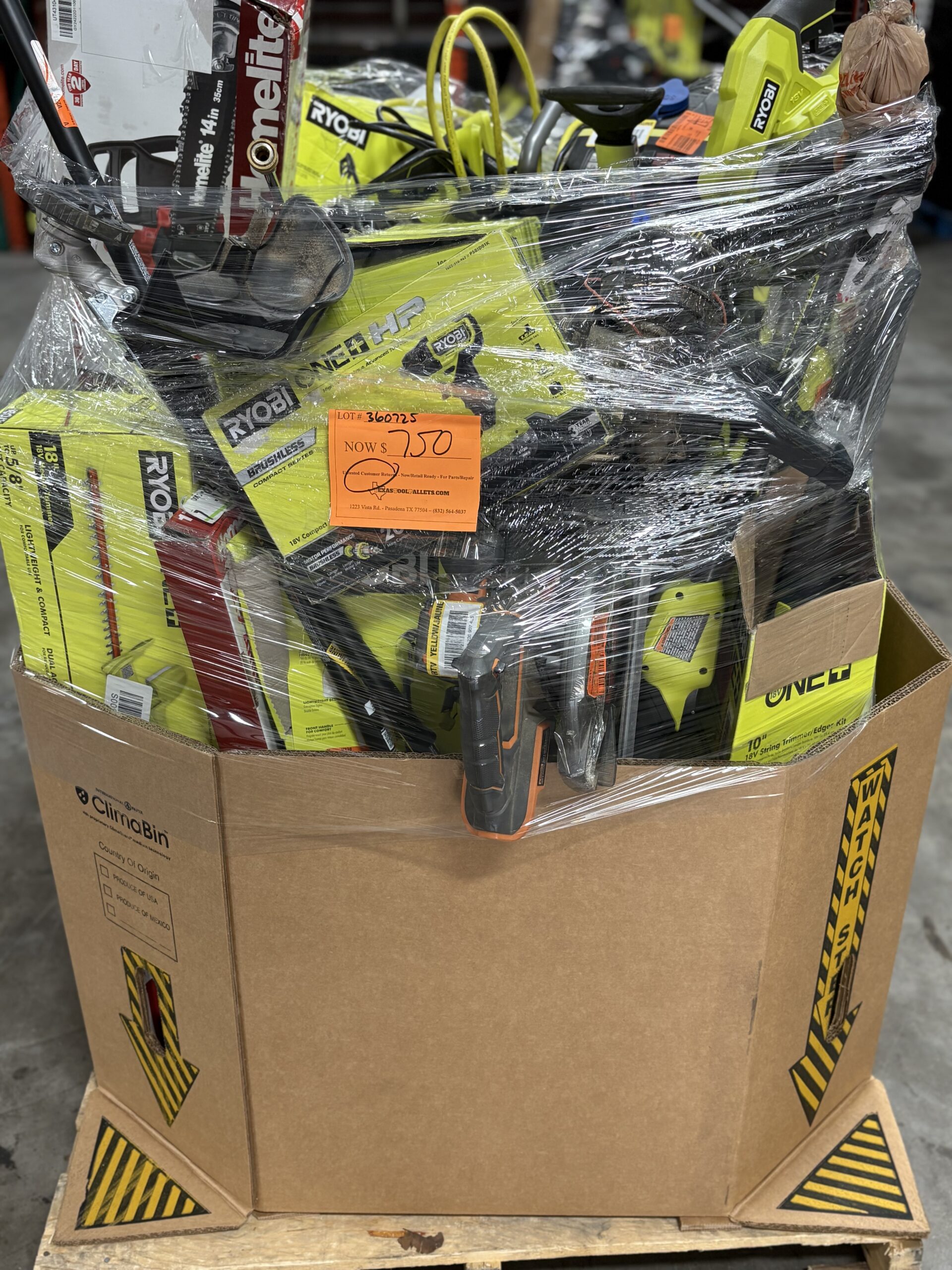 MIXED TOOL PALLET - LOT ID: 360725 - AS-IS Untested Customer Returns