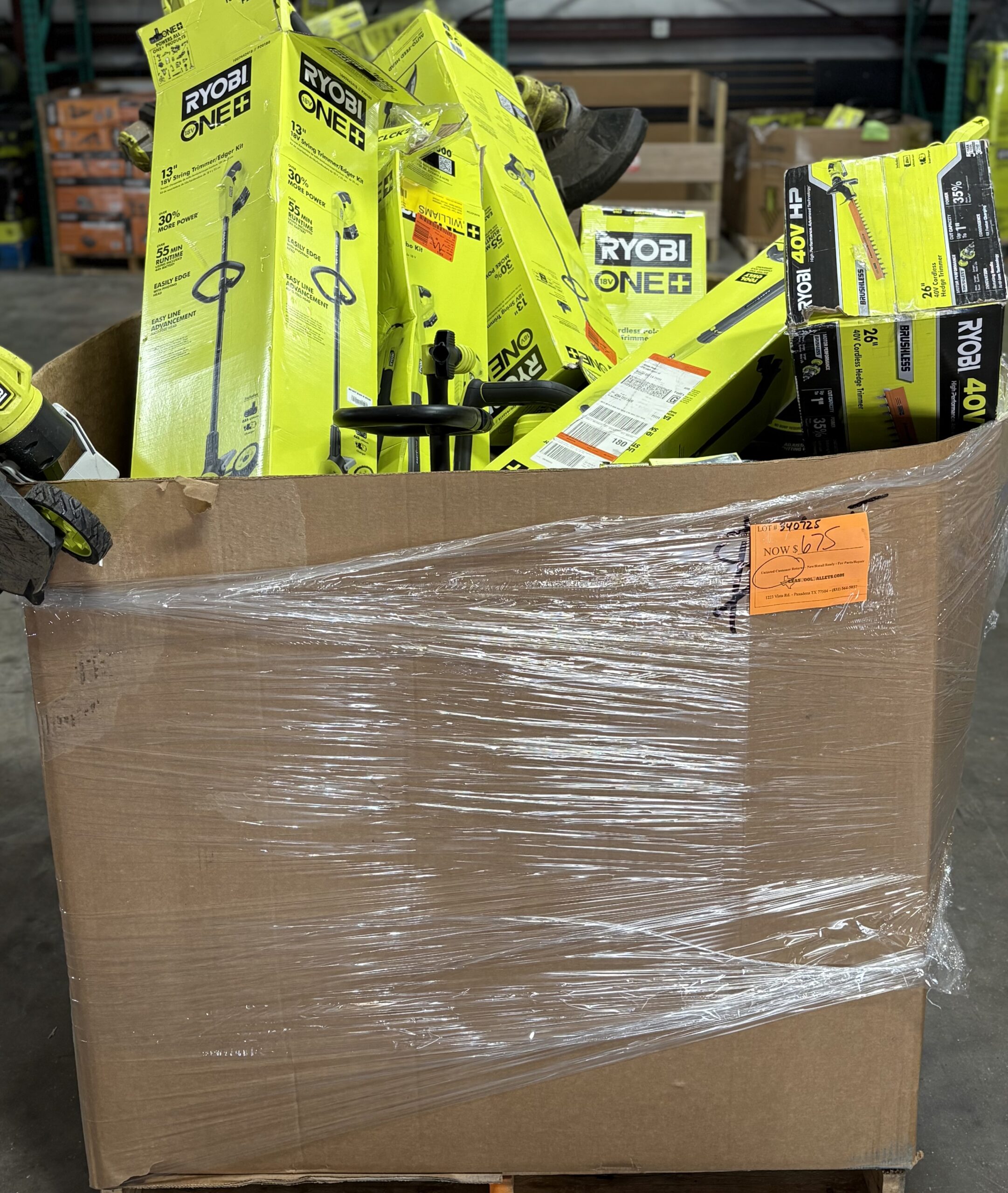 RYOBI OUTDOOR PALLET - LOT ID: 340725 - AS-IS Untested Customer Returns